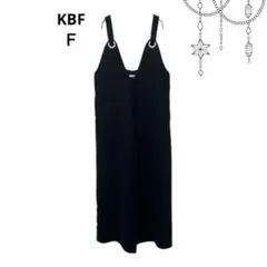 KBF 黒 オールインワン ワイド サロペット 春　ワイドパンツ　バックルのサムネイル