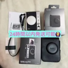チェキ　instax mini Evo 本体　ケース　黒