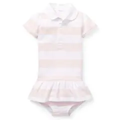 【新品・訳あり】ラルフローレン パンツ付きラガーワンピース 18M/85　#02