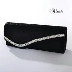 華やか光沢感◎美プリーツウェーブラインビジューラグジュアリークラッチバック