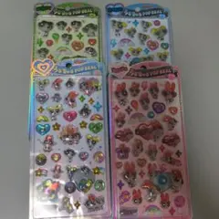【正規品】パワパフ　うるちゅるポップシール　4枚セット　コンビニ不可