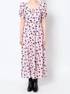 美品◆jouetie チェリーパターンスリットロングワンピース さくらんぼ