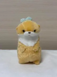 オレンジ色ポメラニアン風ぬいぐるみ