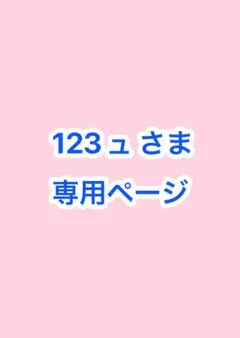 123ュ様専用ページ