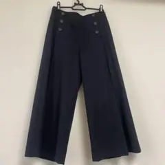 ネイビー ワイドパンツ