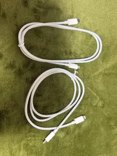 ホワイト 充電ケーブル 2本セット USB-C Lightning