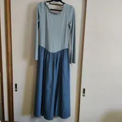 新品★Alley by w closet 　ドッキングワンピース　サックスのサムネイル