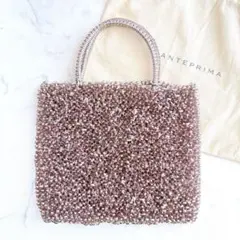 【美品】希少 廃盤カラー アンテプリマ スクエア ミディアム ピンクシルバー