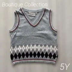 Boutique Collection グレー Vネック ベスト 5Y