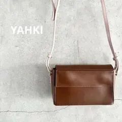 【美品】※YAHKIヤーキ　レザー　フラップミニショルダーバッグ/クロスボディー