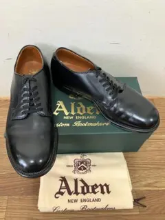 Alden オールデン53711 ミリタリープレーントゥ カーフブラック7D