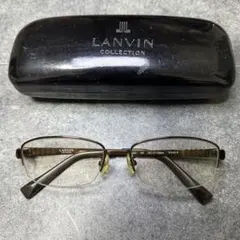 当時定価3.5万位廃番 LANVINオーバル調 メガネ VINTAGE ランバン 