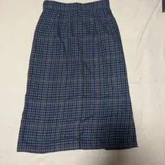 GU チェック柄ロングスカート