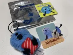 ま*4様 SUNSUN スシロー 指人形マスコット（マグロ） ステッカー クリア