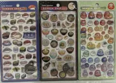 ボンボンドロップシール　和柄　だるま　ラーメン　寿司
