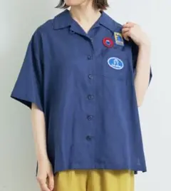 ワッペン付ボウリングシャツ クッキーモンスター