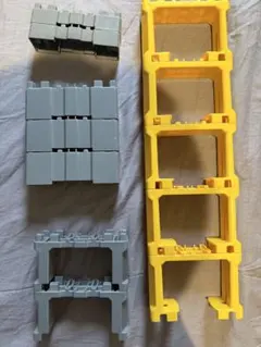 プラレール　ブロック橋脚　黄色5セット 灰色(小)2セット 柱大3セット 柱小2