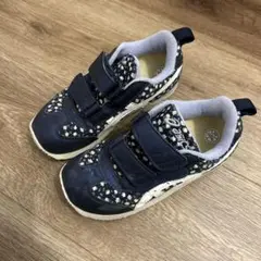 ASICS ネイビー フラワーパターン スニーカー