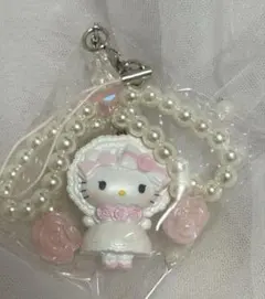 サンリオ ホワイトフリルデザインシリーズ シークレットストラップ ハローキティ