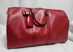 【超美品】Louis Vuitton エピレザー ボストンバッグ 赤