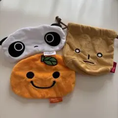 サンエックスユニバース ふわふわフェイス巾着&ポーチコレクション 3点まとめ売り