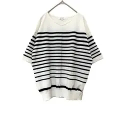 2561 グローバルワーク 洗えるさらサラサラVネックプルオーバー L