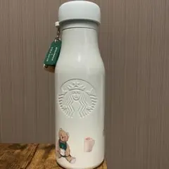 スタバ×ジェラピケ　リッドカバーベアチャーム付きステンレスタンブラー