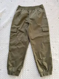 【美品】GUカーゴパンツ カーキ　オリーブ　ゴムウエスト