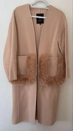 DRAWER ケヌキファーポケットノーカラーコート　36