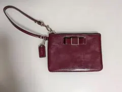 COACH コーチ リストレット ポーチ リボン レッド 未使用 超美品