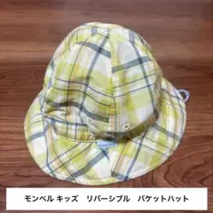 mont-bell キッズ バケットハット チェック柄