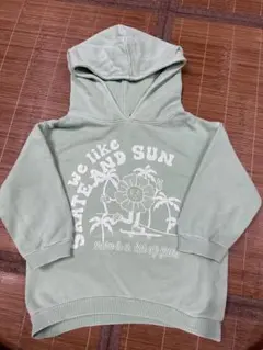 ZARA 98 ミントグリーン スケートボード トレーナー 2-3歳