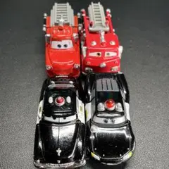 【062】トミカ　カーズ　4台セット　警察消防