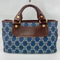 美品 セリーヌ デニム ブギーバッグ パリマカダム ハンドバッグ トリオンフ