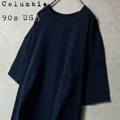 専用！90sUSA製コロンビアColumbia刺繍ロゴ無地ネイビーフェードのサムネイル