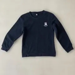 【値下げ】裏起毛　ネイビー トレーナー 130 ロゴ刺繍