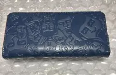 パンクドランカーズ　アイツ総柄長財布　ブルー