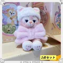 【2点F正規品】リーナベル　冬　クリスマスぬいぐるみキーチェーン　香港ディズニー