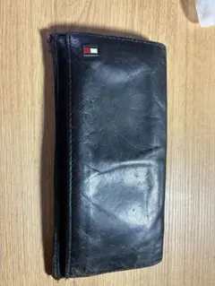 TOMMY HILFIGER ブラックレザー長財布
