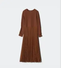 ユニクロ　コンビネーションワンピース　Sサイズ　BROWN