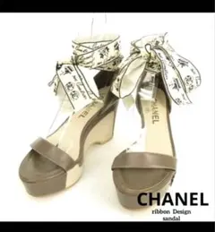 【CHANEL】ココシャネルリボンデザイン　ココマークサンダルのサムネイル