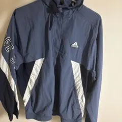 adidas ネイビー ナイロンジャケット
