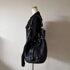 y2k archive leather bucket bag gimmick