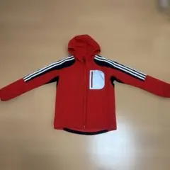 adidas フード付きジャケット 140cm レッド