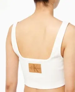Calvin Klein Jeans クロップド ホワイトタンクトップ　S
