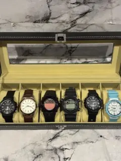 CASIO G-SHOCK他、メンズ腕時計6本セット　ケース付き