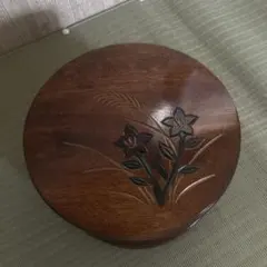 木製丸型二重構造収納ボックス