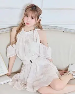 michellMacaronミシェルマカロン ラッフルアメスリチュールワンピース