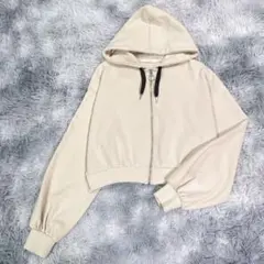 REDYAZEL【F】ショート丈ジップパーカー　ベージュ　春秋　レディース