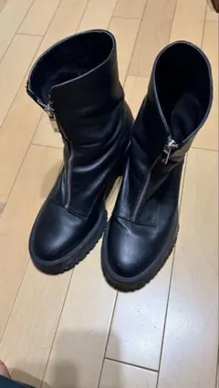 ZARA ブラックレザーブーツ サイズ39